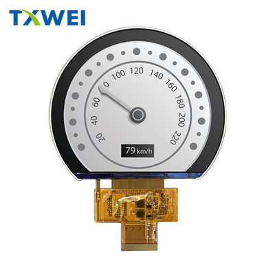 Customized 3.54-inch 640 * 800 circular high brightness two wheeled vehicle instrument panel TFT LCD display screen