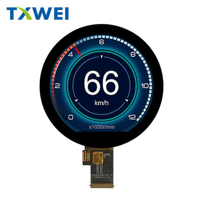 3.6 inch touch sunlight visible two wheeled vehicle industrial instrument 1000 brightness circular display screen
