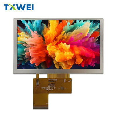5-inch LCD Display Screen 800 * 480 650nits Brightness RGB Interface Customizable Touch Screen