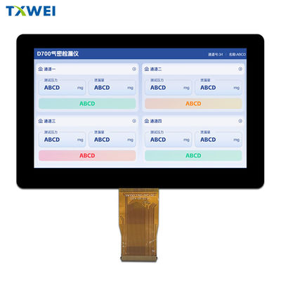 7-inch IPS TFT LCD Display 1024X600 1000nits 50 Pin LVDS Display for Industrial Monitors