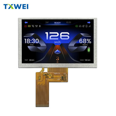 5.0 Inch 1900nits Sunlight Readable TFT LCD Display 800x480 24-bit RGB Wide Temperature Industrial